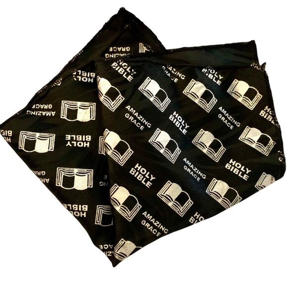 Holy Bible Amazing Grace Tie Pocket Square Set Southern Preacher Novelty - Picture 6 of 8